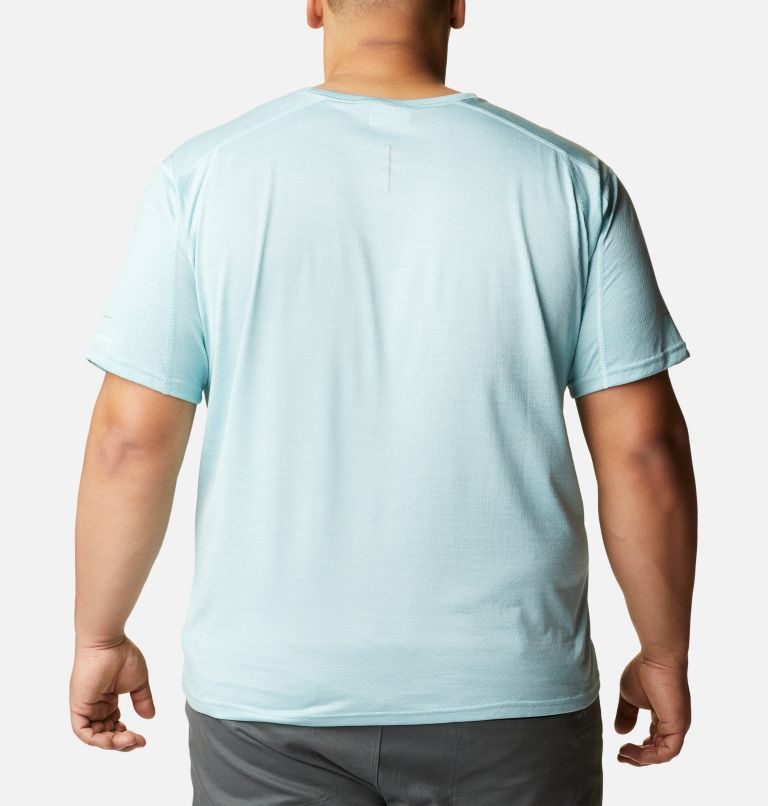Men's Columbia Alpine Chill Zero Short Sleeve Crew T Shirts Turquoise | Plus Size CA-S0CL3